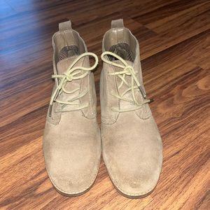 Lace Up Suede Chukka Booties